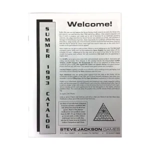 1993 Summer Catalog, Catalogs (Steve Jackson Games), мягкая обложка