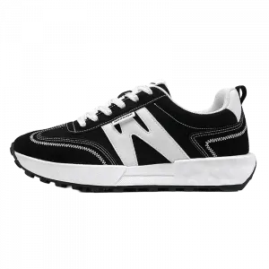 WARRIOR Скользоустойчивые повседневные туфли на платформе мужские низкие - черный бежевый, цвет Black Beige