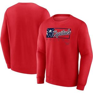 Мужской красный свитшот washington capitals focus fleece pullover Fanatics