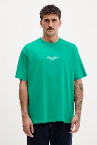 Хлопковая футболка Guess Jeans, зеленый