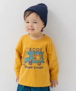 Футболка с длинными рукавами, 100% хлопок, с принтом Chil2, цвет J Food Truck/Yellow