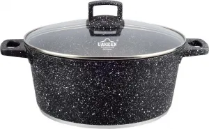 Кастрюля-кастрюля, горшок для варки, гранитное покрытие, антипригарное, Ø 24 см, 4,5 л, черная, подходит для всех типов плит Rukauf