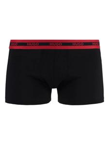 Боксеры с логотипом BOSS на поясе (комплект из трех шт.), черный