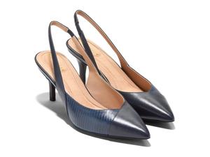 Туфли Cole Haan The Go-To Slingback Pump 65Mm, Navy Blazer Leather/Lizard Print Leather