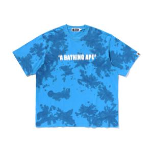 Футболка Bape Destroyed Bleach Logo Relaxed Fit A BATHING APE, синий