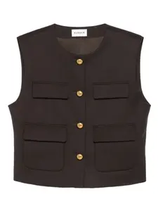 Жилет с карманами на пуговицах P.A.R.O.S.H., коричневый