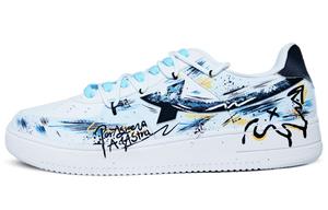 XTEP Кроссовки Air Force One Balance для скейтбординга, износостойкие, низкие, мужские, сине-белые