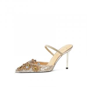 Zubumei Женские закрытые тапочки светло-золотистые, цвет Light Gold