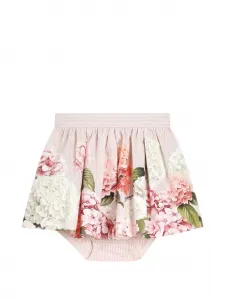 Юбка с принтом Hydrangea Dolce & Gabbana Kids, бежевый