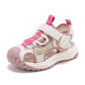 Сандалии детские, легкие, износостойкие, с амортизацией, низкие ABC KIDS, бежевый/розовый