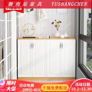 Yu Shangchen Комод 100х50х100 см для балкона из массива дерева, 2 дверцы, 3 полки