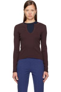 Flore Flore Коричневая футболка с длинными рукавами "Иман"