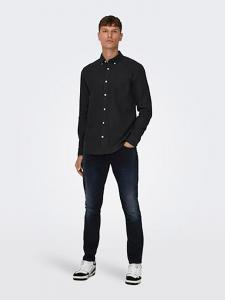 Рубашка ONLY & SONS Hemd - Slim fit -, черный