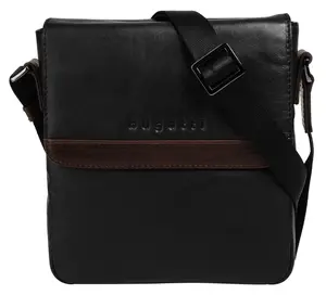 Сумка через плечо bugatti "CORSO DELUXE", натуральная кожа, черный