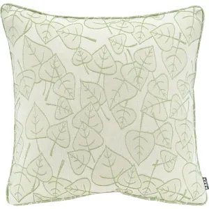 Декоративная подушка Nala с листовым мотивом, наволочка с наполнителем, 1 шт. H.O.C.K., Grün + geblümt