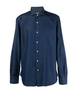 Классическая джинсовая рубашка Barba Napoli, синий