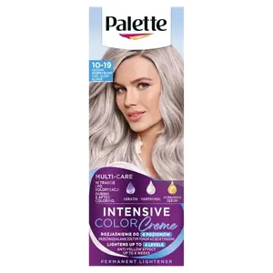 Краска для волос 10-19 холодный серебристый блондин, 1 упаковка. Palette Intensive color creme, цвет 10-19 chłodny srebrzysty blond