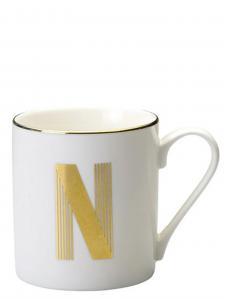 Чашка с буквой 'N' ⌀ 8,6 Bitossi, белый