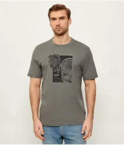 Футболка Te_Imprint regular fit Boss Orange, серый