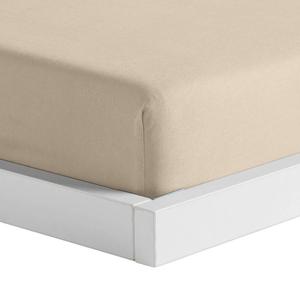 Простыня на резинке home & you Satinette, бежевый - ширина: 180 см