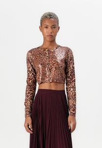 Кардиган TWINSET KNITTED CARDIGAN, Coffee/Mottled Brown