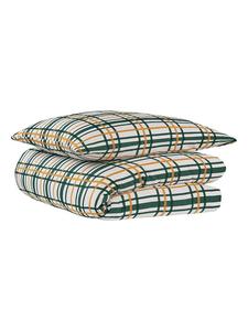 Uncover by Schiesser Комплект постельного белья из атласа "Maxim" в зелено-горчичном цвете