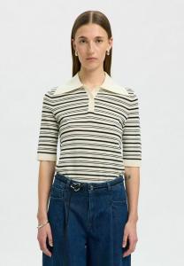 Поло Selected Femme Polo shirt, Snow White /Off-White