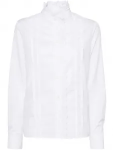 Блузка с вышивкой Maison Kitsuné, белый