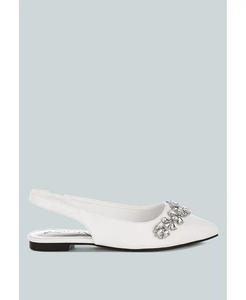 Сандалии Adhara со стразами и отделкой на плоской подошве London Rag, белый