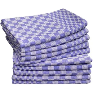 Полотенце Полульняное кухонное, в клетку, 55% хлопок, 45% лен, 10 штук Кухонные полотенца, особенно большие, размером 50 x 100 см Dyckhoff, синий