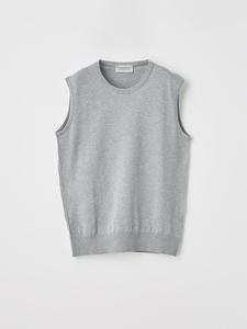 Хлопковый трикотажный пуловер без рукавов | Kerry | 30G Современный крой