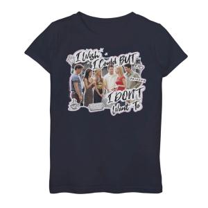 Друзья для девочек 7–16 лет. Я бы хотела, но не хочу футболку с рисунком Licensed Character, синий