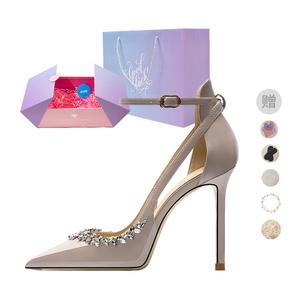 NTOZE Туфли на высоком каблуке для женщин в подарочной упаковке - телесный цвет [Starry Box] (с подарком), цвет Nude[Starry Box](Gift Included)