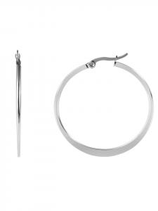 Adeliás Женские серьги - Серьги-кольца из нержавеющей стали серебристого цвета