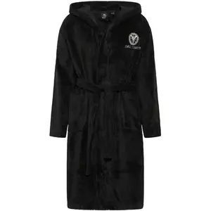 Халат с капюшоном для мужчин из мягкого хлопка 1 шт., MADE IN GREEN по стандарту OEKO-TEX Carlo Colucci, черный