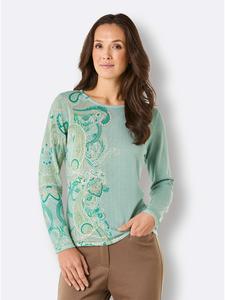 Шерстяной свитер с принтом шалфея и кунжута creation L