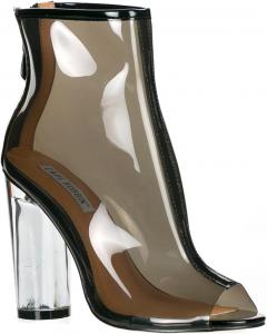 Женские ботильоны Cape Robbin Benny-1 с открытым носком из плексигласа, Black