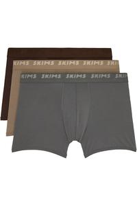 Трехкомплектные разноцветные эластичные боксеры Skims длиной 3 дюйма Skims, мультиколор