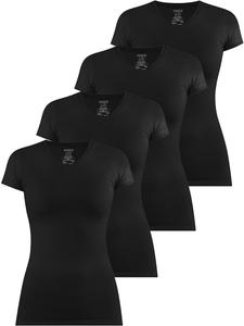 Janice 4 облегающие футболки с V-образным вырезом Siena черного цвета