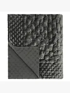 Покрывало John Lewis Boutique Hotel Velvet Stitch Quilted, цвет steel
