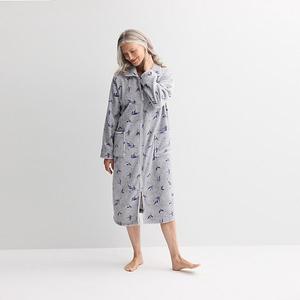 Халат Petite с длинным ворсом и молнией спереди Croft & Barrow, Jolly Berries