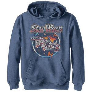 Толстовка S star wars boys 4-20 vintage spaceships fight cartoon style hoodie Disney