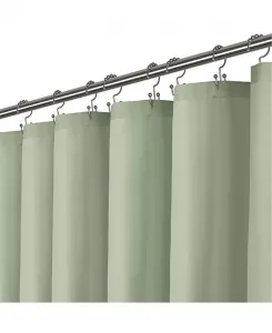 Занавеска для душа из прочной ткани 72 дюйма (ширина) x 72 дюйма (высота) Liba, fabric-green