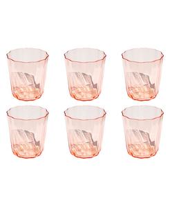 Набор из 6 простых бокалов для коктейлей с волнистым краем Abode Homewares, розовый