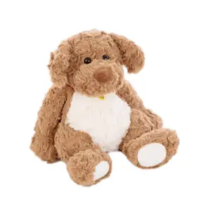 Очаровательная плюшевая игрушка щенка с висячими ушками и колокольчиком, высота 36см/45см Handsome, темно-коричневый