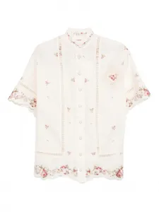Кружевная рубашка с цветочным узором Patience Zimmermann, нейтральный