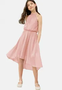 Платье повседневное с открытой талией и завязками на шее, прямого кроя. Lipsy, Pink
