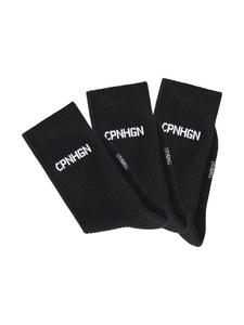 Copenhagen Studios Теннисные носки, размер 3X, черные