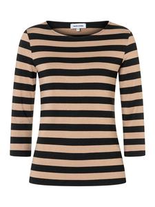 Мягкая рубашка из вискозного трикотажа с рукавами 3/4 в полоску More & More