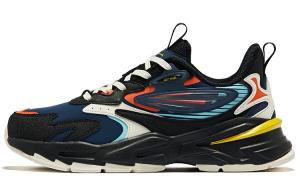 Амортизирующие износостойкие низкие кроссовки мужские Erke, угольно-черные с темно-синим оттенком